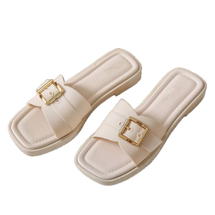 SUNKISSEDSTEP Women’s Harper Chain Accent Comfort Slides (US 6–8.5)