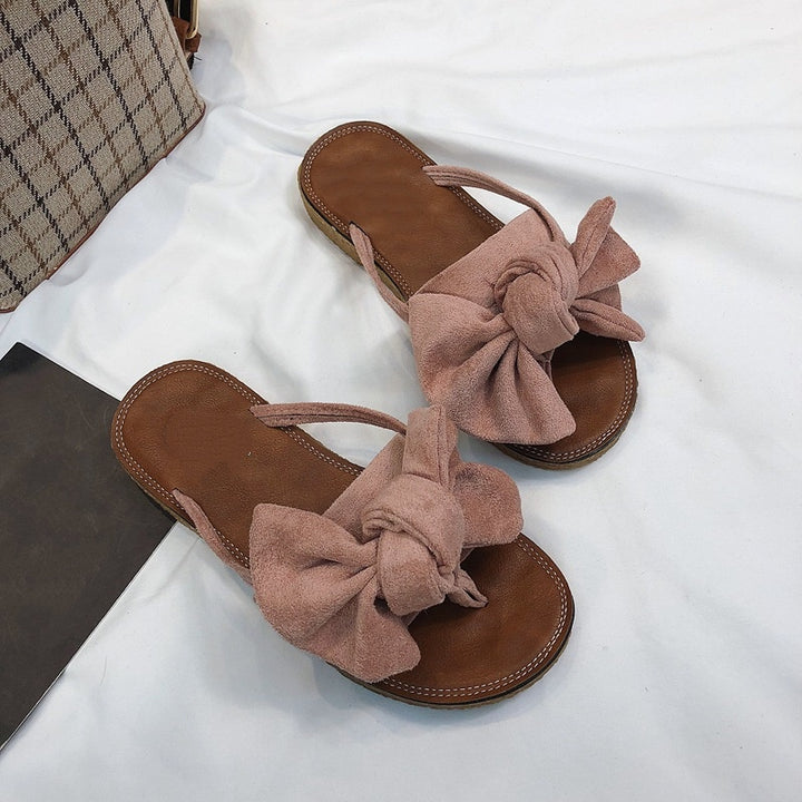 SUNKISSEDSTEP Women’s Bow Thong Flat Sandals