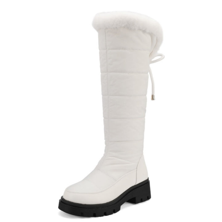 SUNKISSEDSTEP Women’s Cozy Quilted Knee-High Winter Boots
