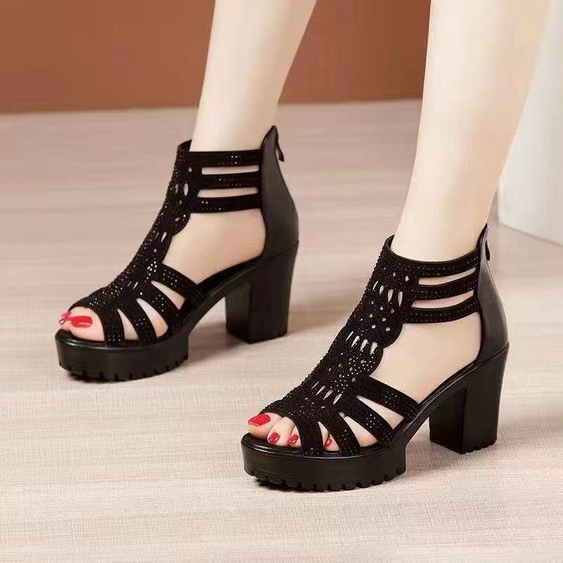 SUNKISSEDSTEP Women’s Verona Peep-Toe Platform Heeled Sandals (US 5.5–8.5)