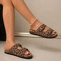 SUNKISSEDSTEP Women’s Nova Leather Platform Slides