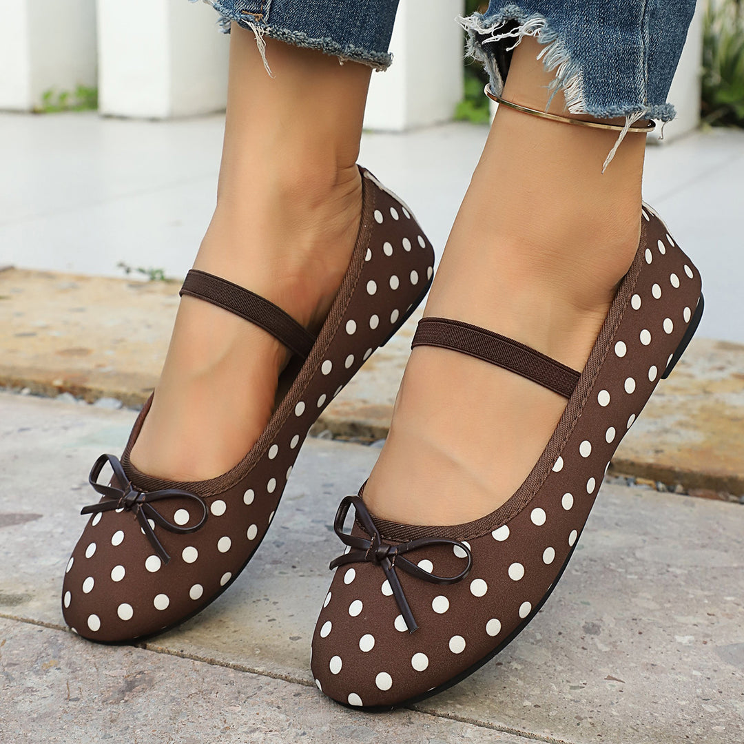 Polka Dot Mary Jane Flats