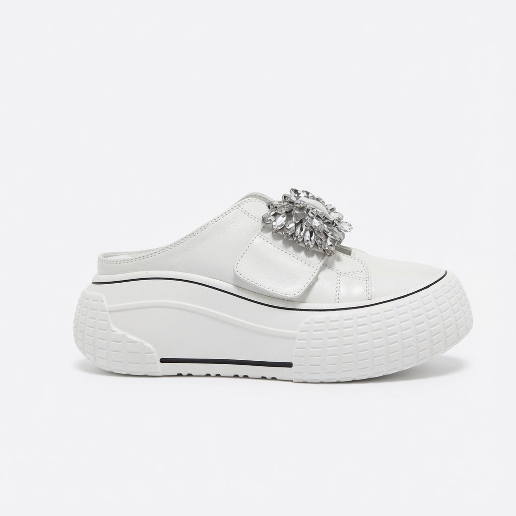Crystal Platform Mule Clogs