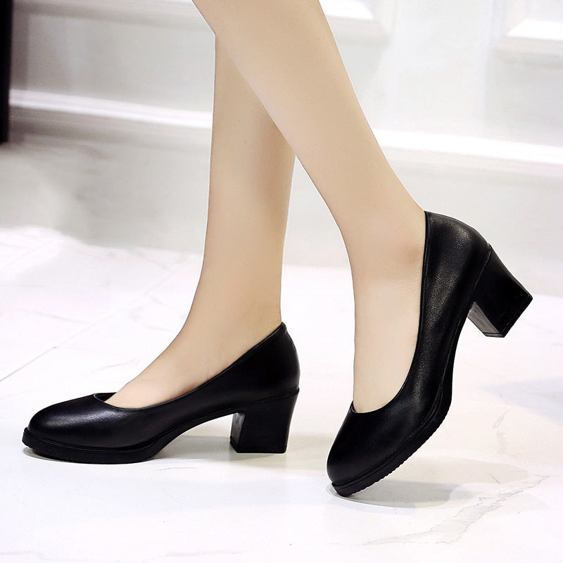 SUNKISSEDSTEP Women’s Classic Block Heel Pumps