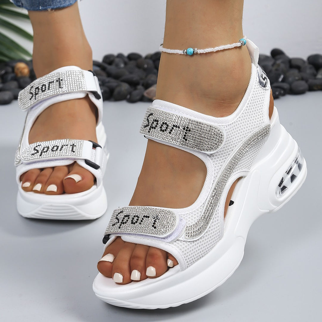 Sporty Platform Wedge Sandals