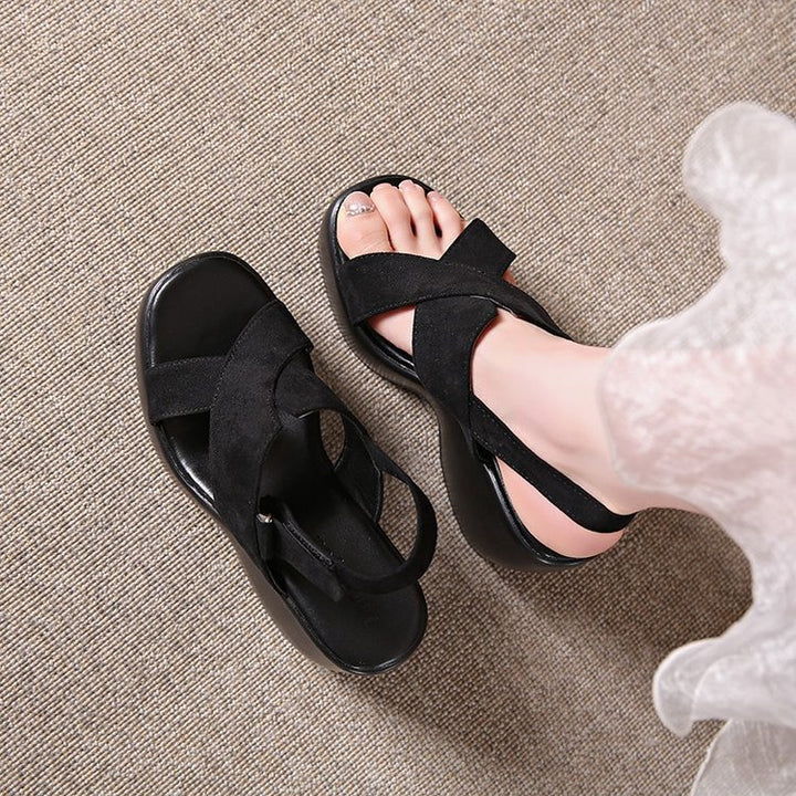 SUNKISSEDSTEP Women’s Chunky Wedge Platform Sandals