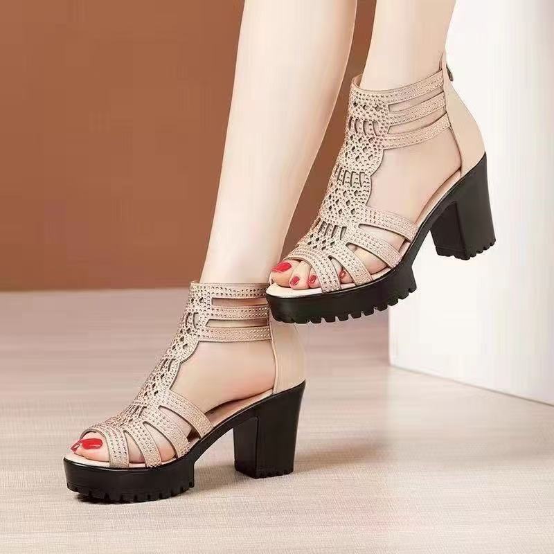 SUNKISSEDSTEP Women’s Verona Peep-Toe Platform Heeled Sandals (US 5.5–8.5)