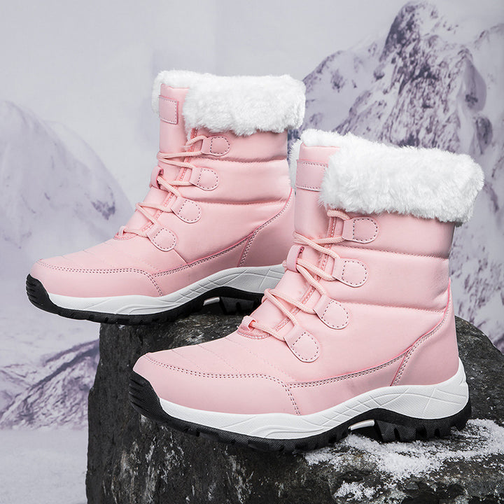 SUNKISSEDSTEP Women’s CozyPlush Lace-Up Snow Boots