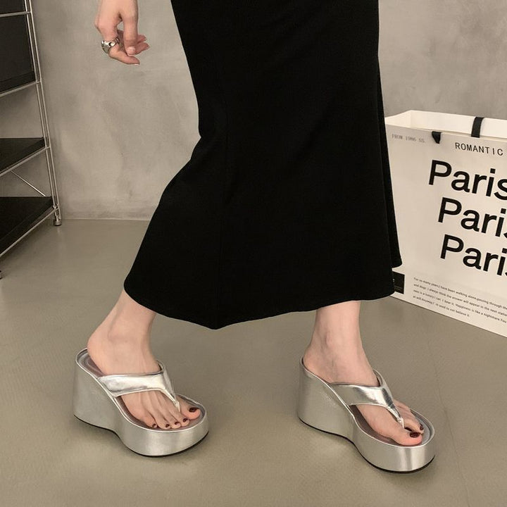 Platform Thong Wedge Sandals