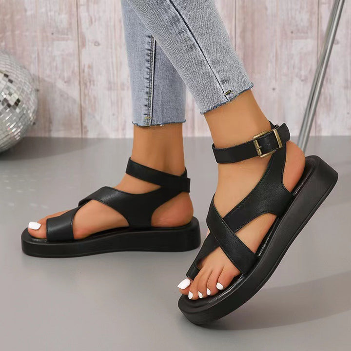 SUNKISSEDSTEP Women’s Toe-Loop Roman Platform Sandals (US 5.5–9.5)