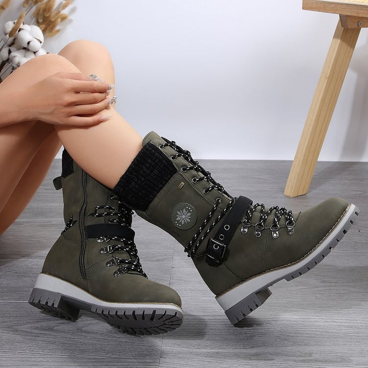 SUNKISSEDSTEP Women’s Heritage Lace-Up Winter Combat Boots