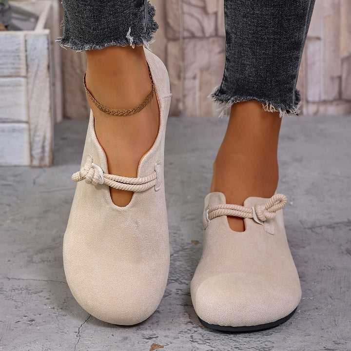 Suede Lace-Up Flats
