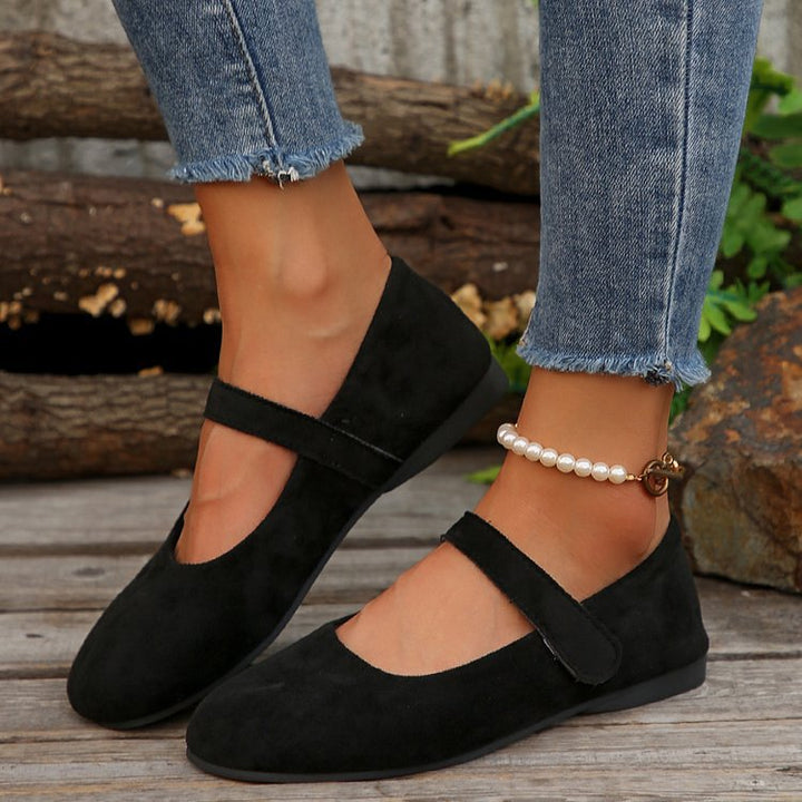 SUNKISSEDSTEP Women’s Suede Mary Jane Flat Shoes