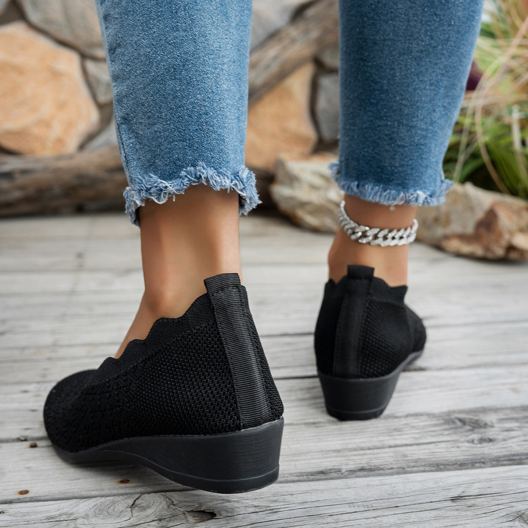 SUNKISSEDSTEP Women’s Airy Knit Comfort Flats