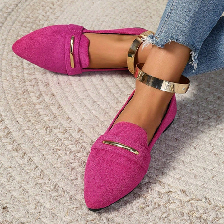 SUNKISSEDSTEP Women’s Suede Pointed Toe Loafer Flats