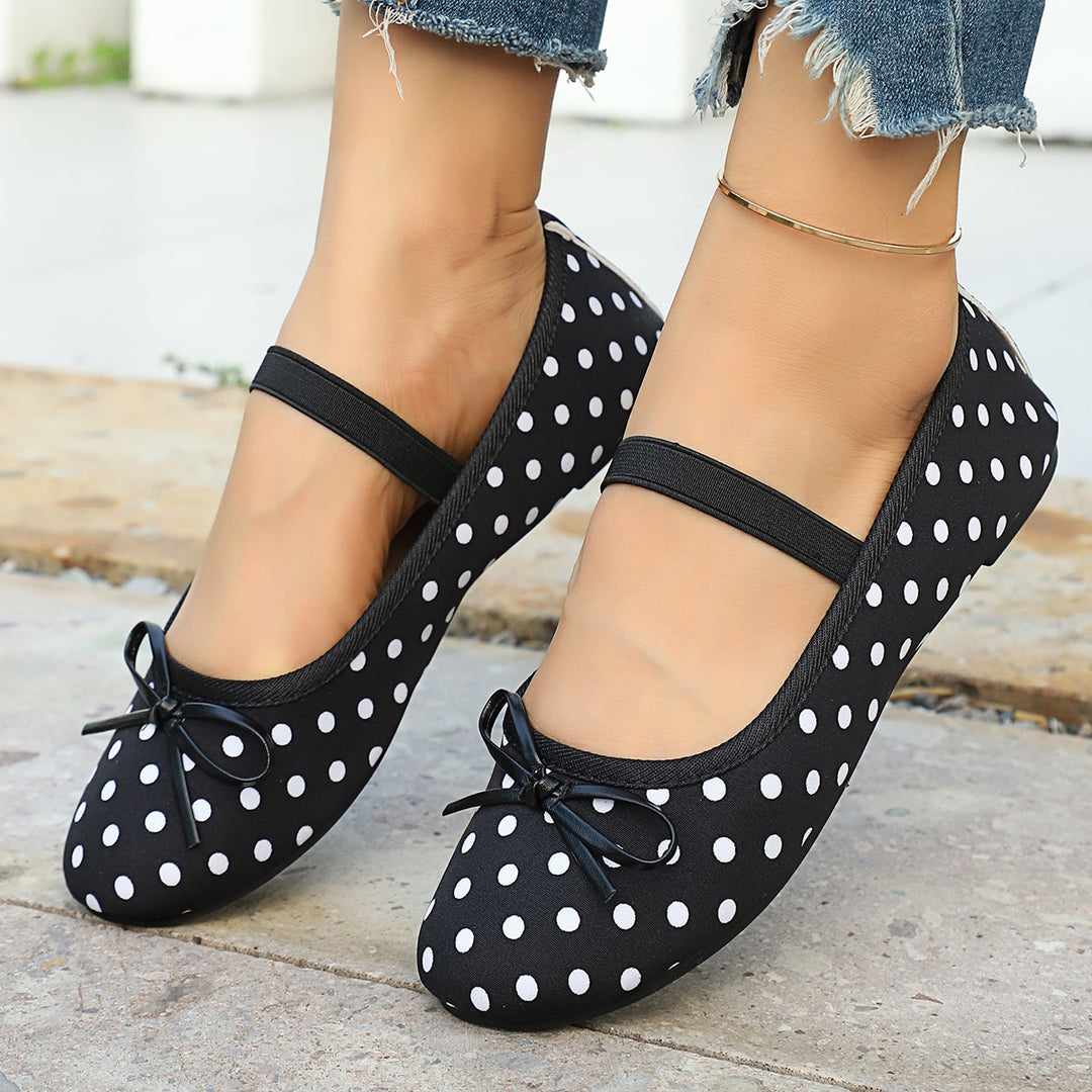 Polka Dot Mary Jane Flats