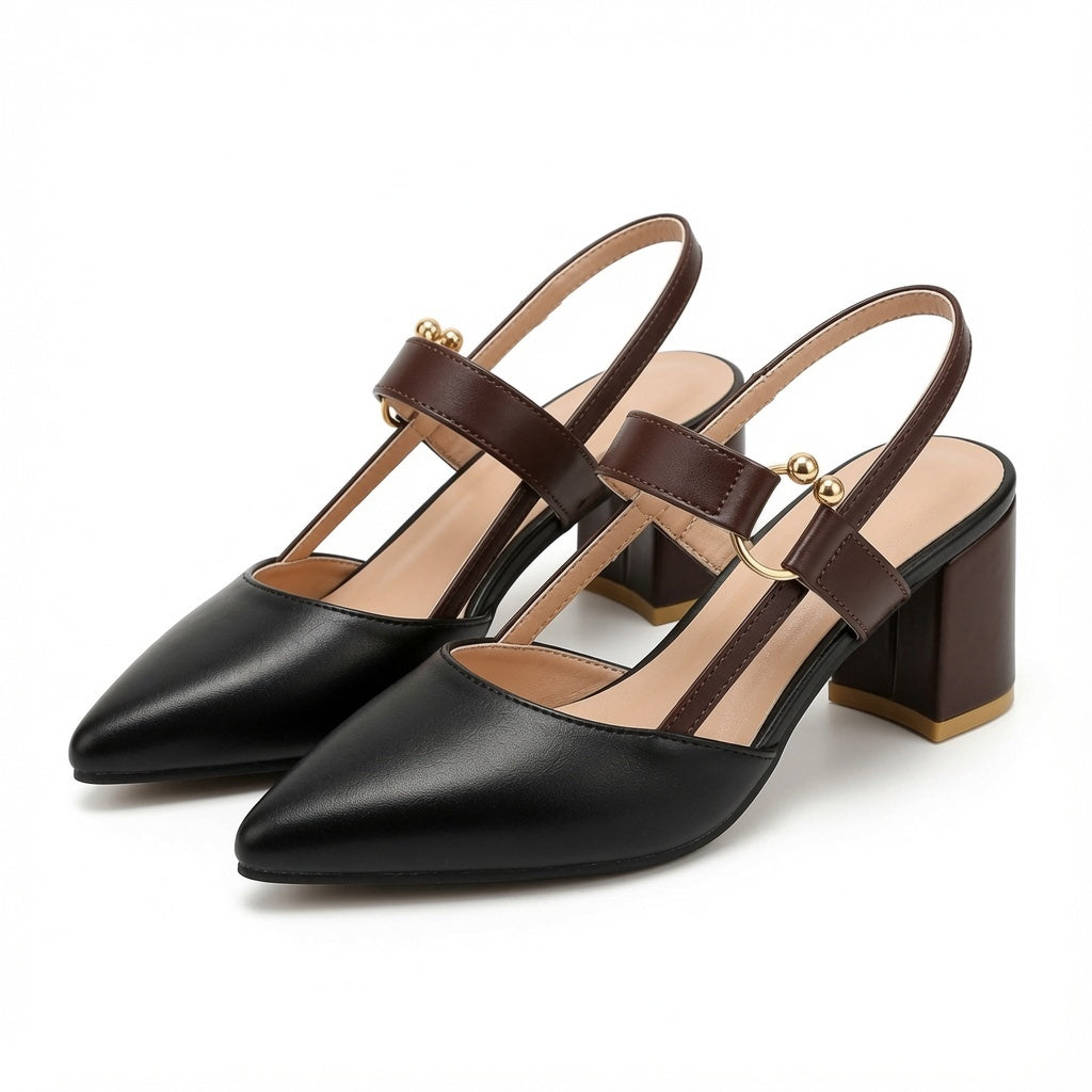 Pointed Toe Slingback Heels