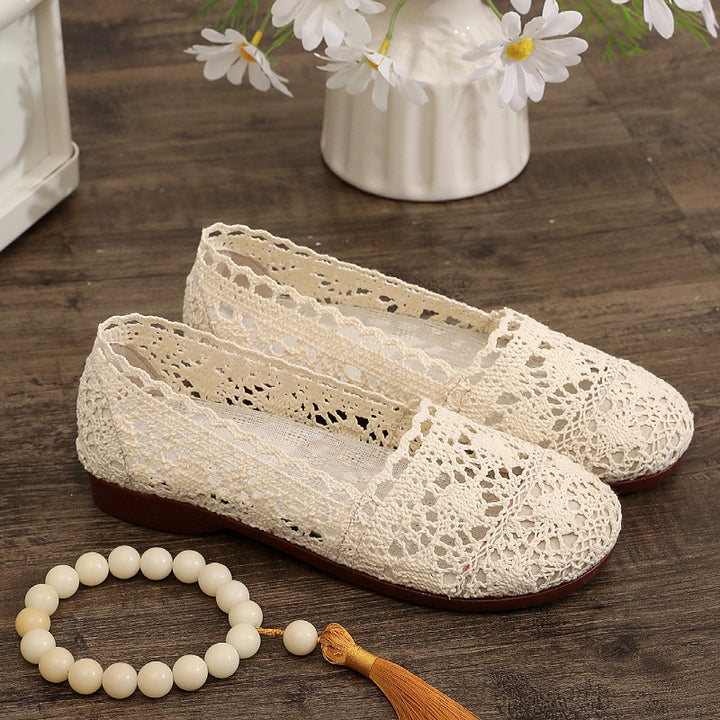 SUNKISSEDSTEP Women’s Airy Lace Comfort Flats