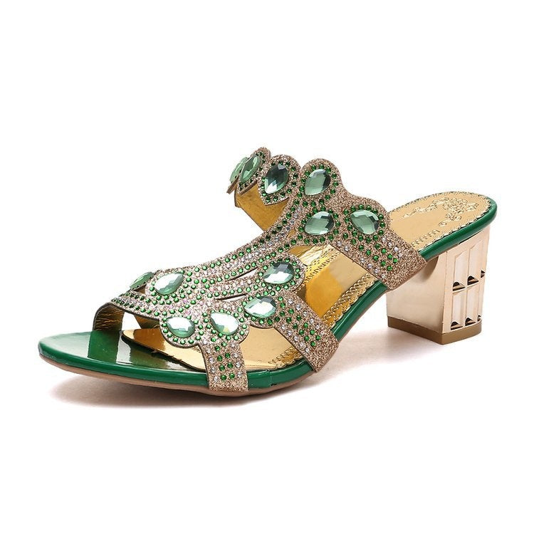 Crystal Rhinestone Mules