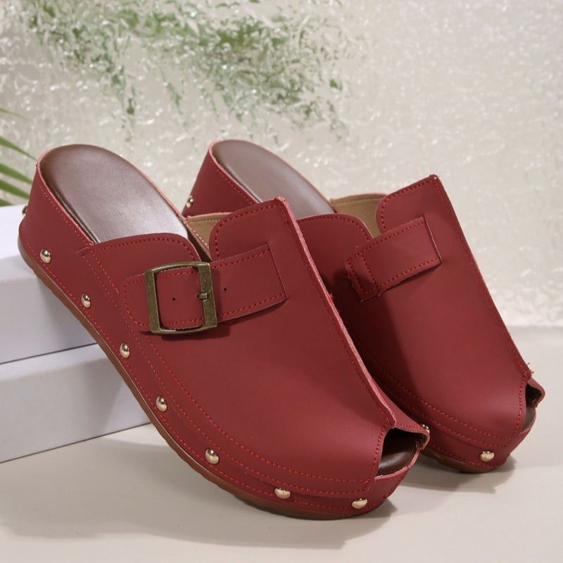 Open Toe Platform Clogs
