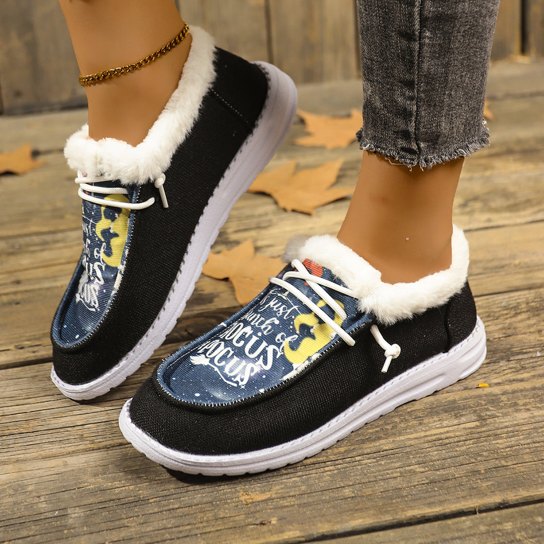 SUNKISSEDSTEP Women’s CozyPrint Plush-Lined Winter Shoes