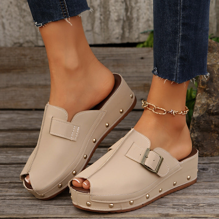 Open Toe Platform Clogs