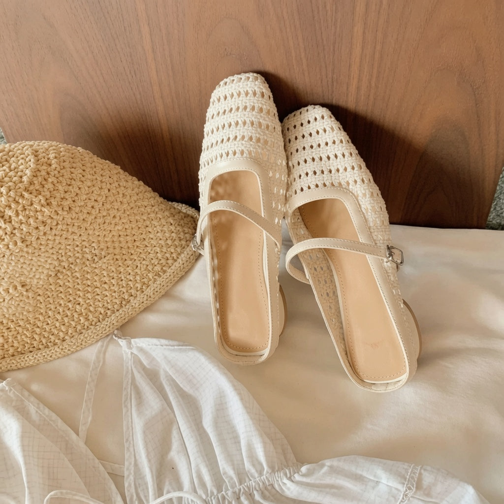 Vintage Woven Mule Sandals