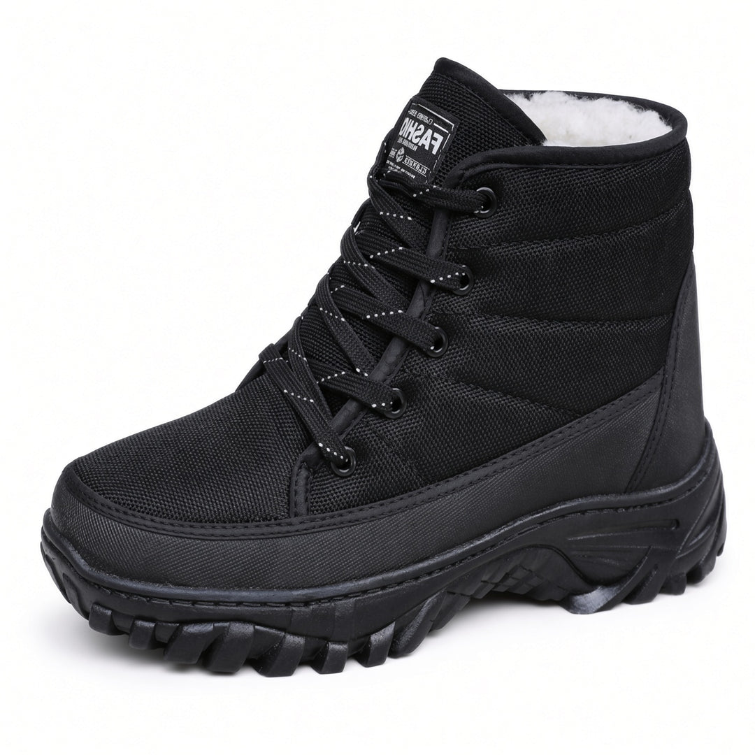 SUNKISSEDSTEP Men’s Plush-Lined High-Top Winter Snow Boots