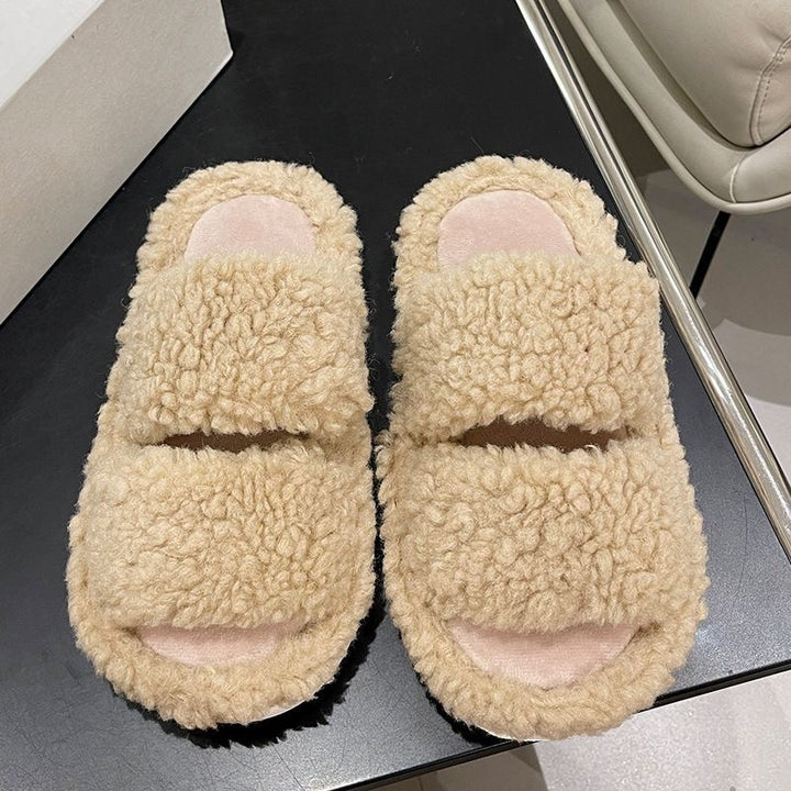 SUNKISSEDSTEP Women’s Eva Plush Platform Slides