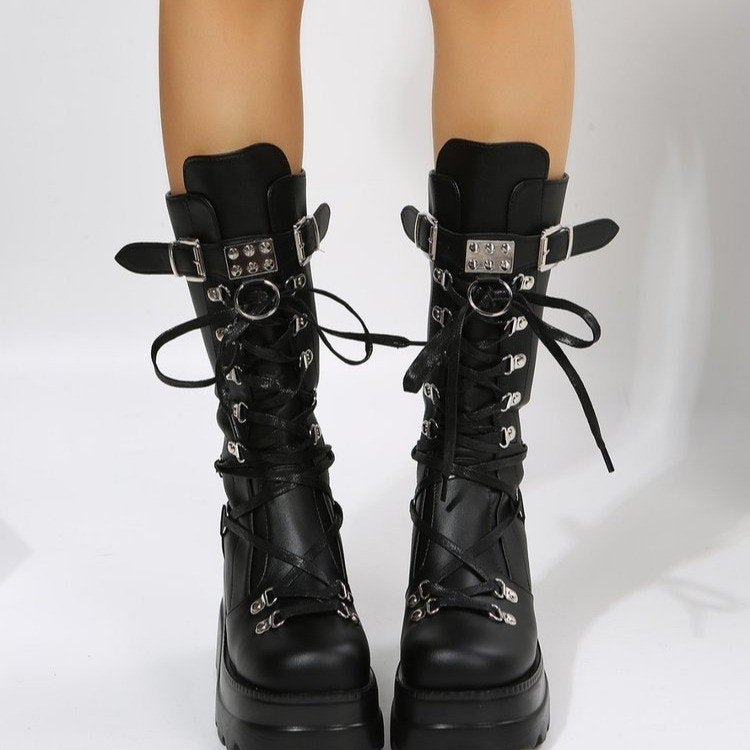 Punk Platform Combat Boots