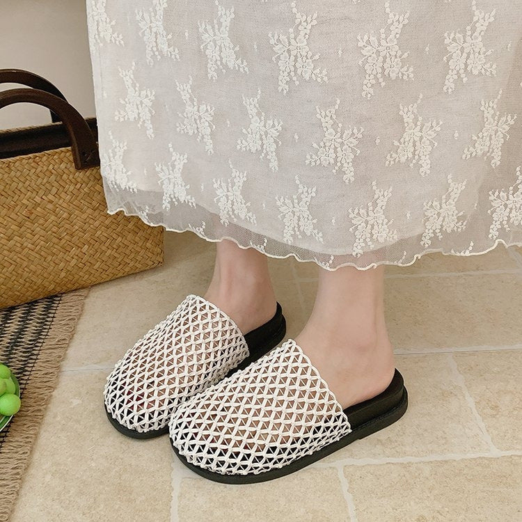 SUNKISSEDSTEP Women’s Woven Mesh Closed-Toe Platform Slides (US 5.5–9.5)