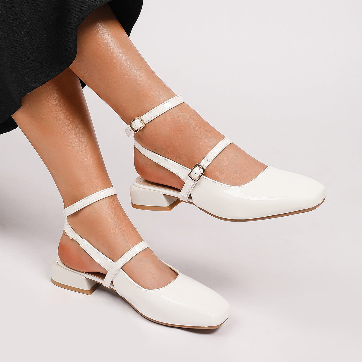 SUNKISSEDSTEP Women’s Mary Jane Slingback Flats (US 6–9.5)