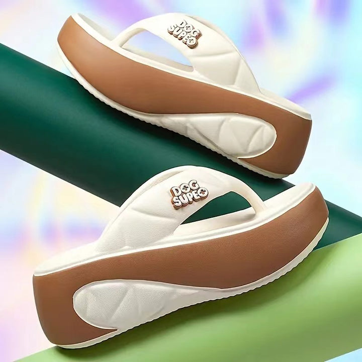 EVA Platform Bow Slide Sandals