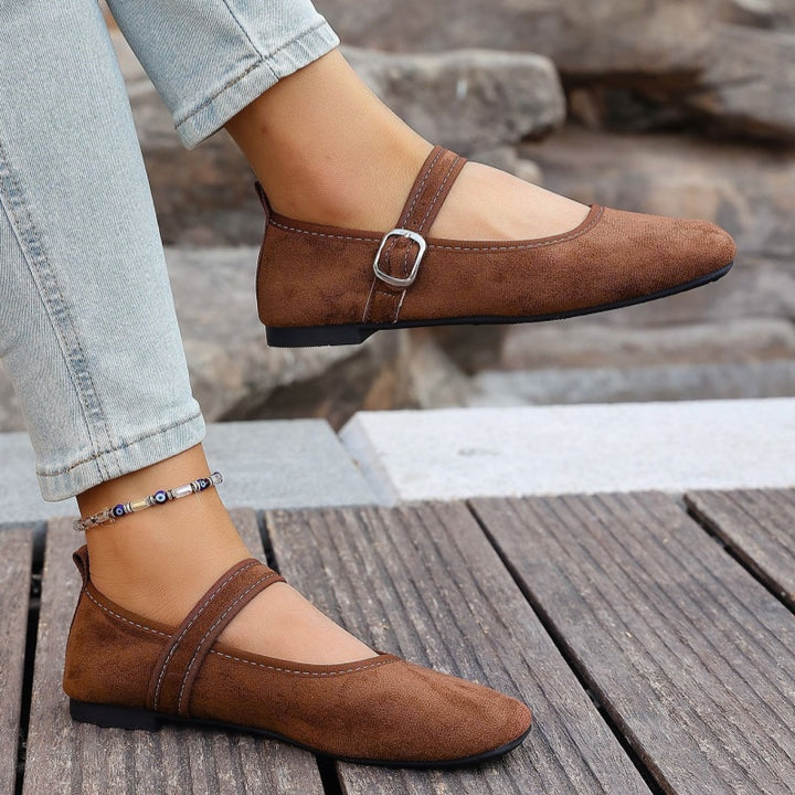 Vintage Square Toe Mary Jane Flats