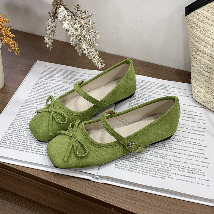 French Bow Mary Jane Flats