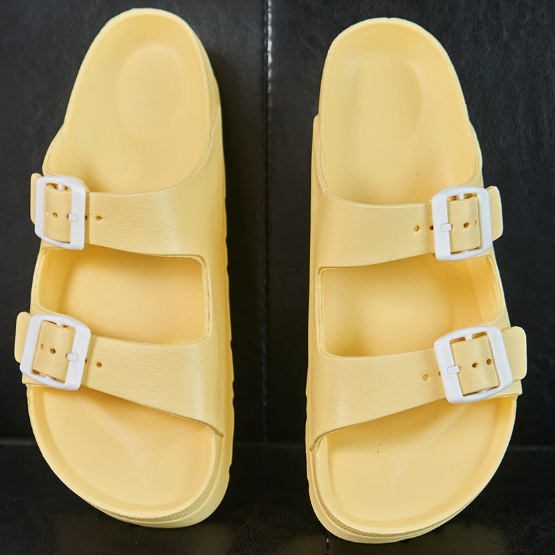 SUNKISSEDSTEP Women’s Double-Buckle Comfort Platform Sandals (US 6–8.5)