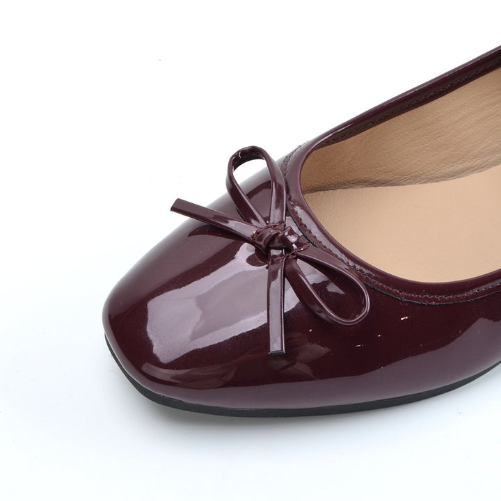 Glossy Mary Jane Flats