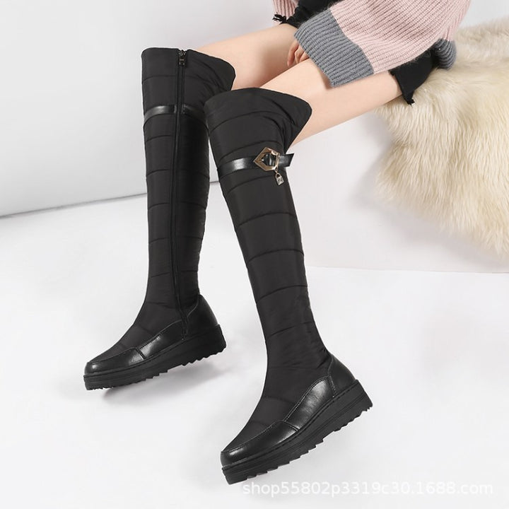 SUNKISSEDSTEP Women’s Waterproof Quilted Over-the-Knee Snow Boots
