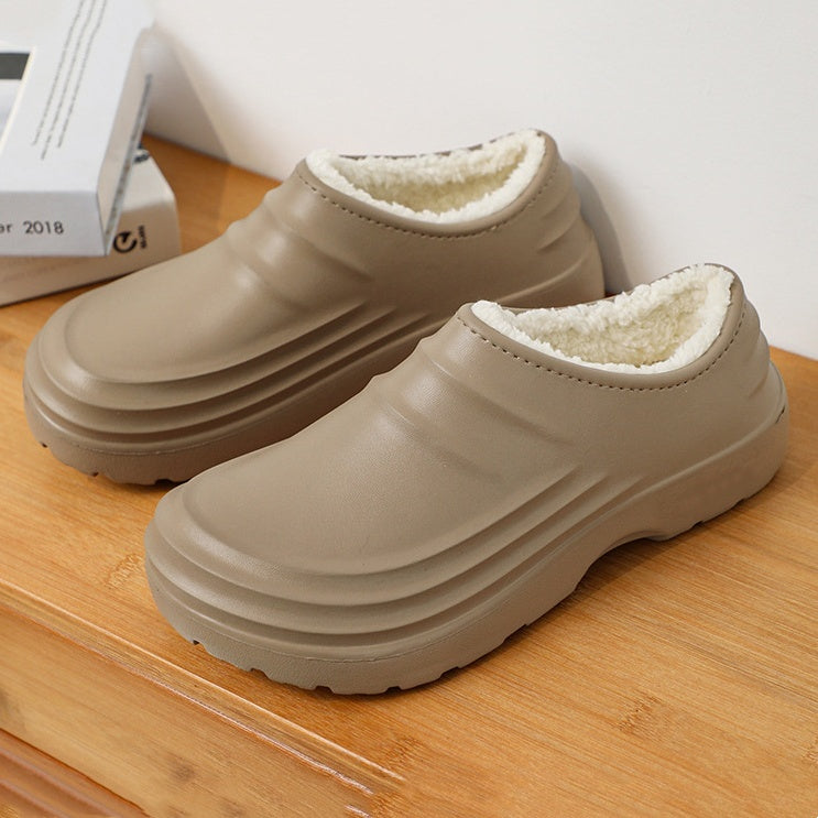 SUNKISSEDSTEP Unisex Plush-Lined Waterproof EVA Winter Slippers