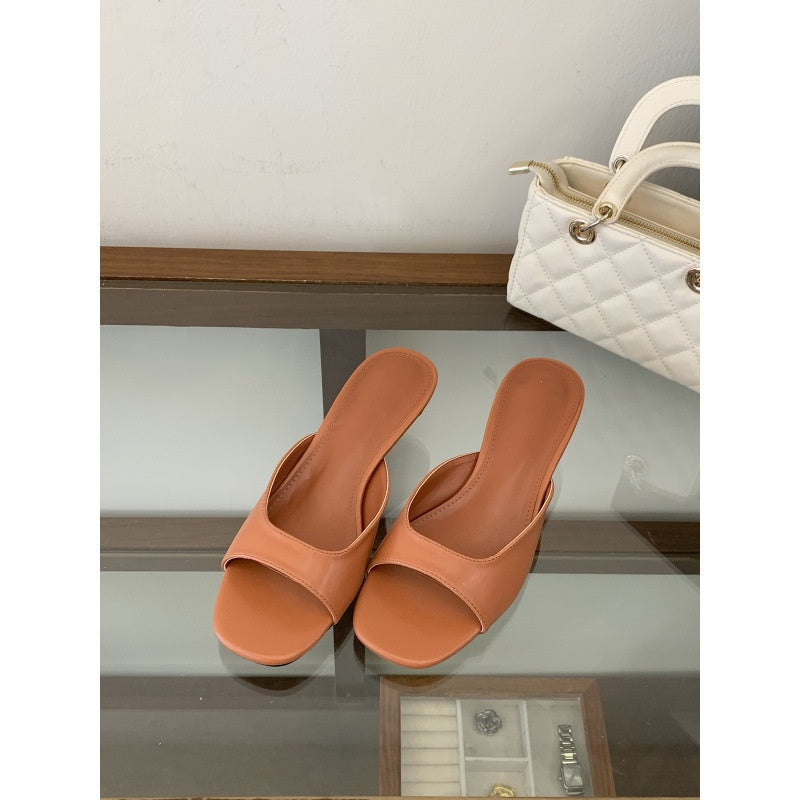 SUNKISSEDSTEP Women’s Minimalist Kitten Heel Slides (US 5.5–8)