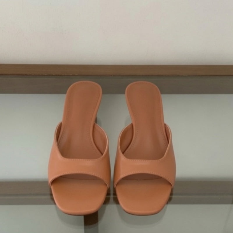 SUNKISSEDSTEP Women’s Minimalist Kitten Heel Slides (US 5.5–8)