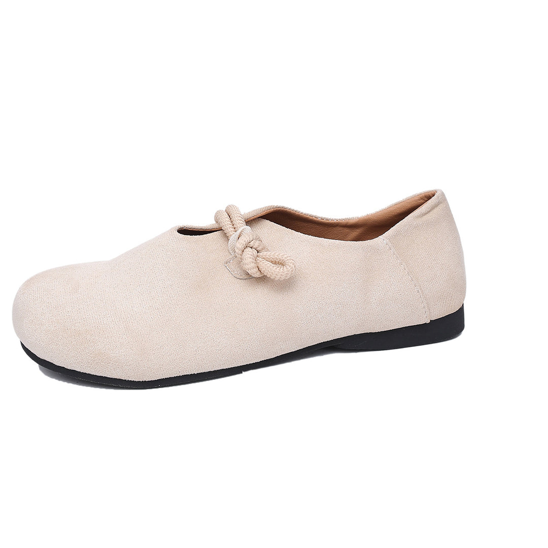 Suede Lace-Up Flats