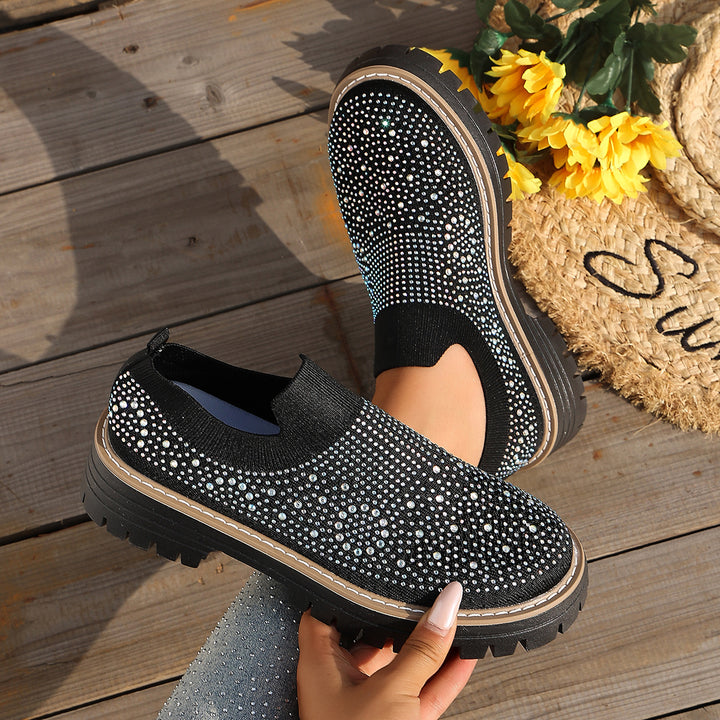 SUNKISSEDSTEP Women’s Sparkle Knit Sock Walking Shoes