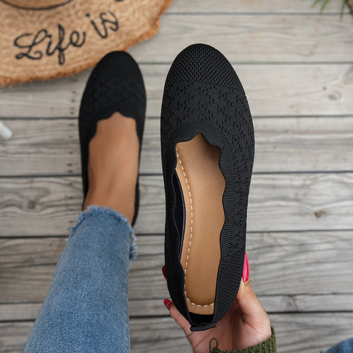 SUNKISSEDSTEP Women’s Airy Knit Comfort Flats