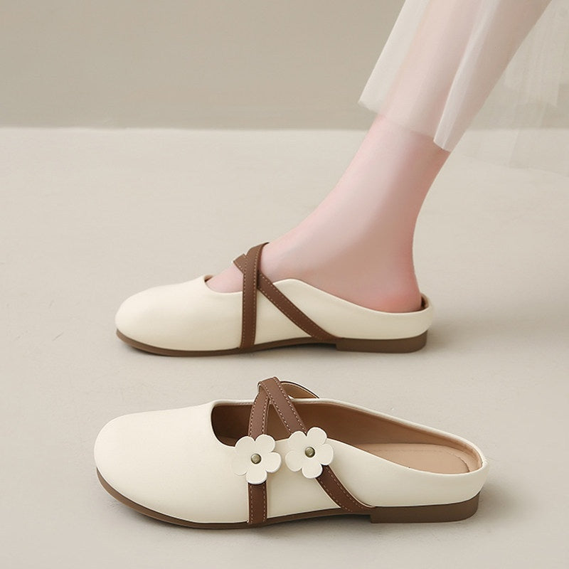 SUNKISSEDSTEP Women’s Daisy Strap Closed-Toe Mules