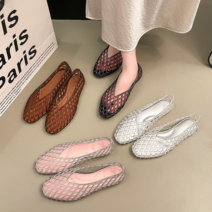 Crystal Mesh Jelly Flats