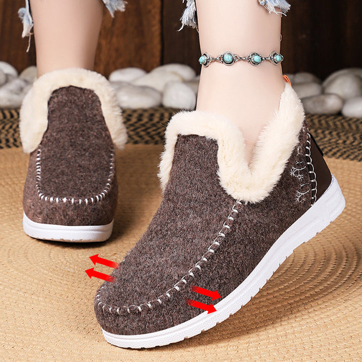 SUNKISSEDSTEP Women’s Plush-Lined Moccasin Winter Boots