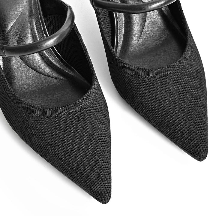 Pointed Toe Kitten Heel Mules