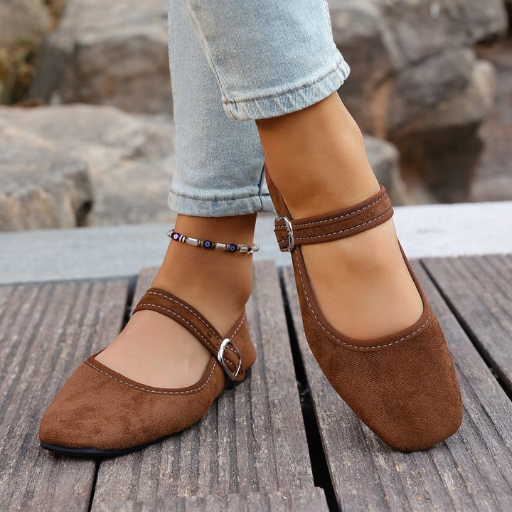 Vintage Square Toe Mary Jane Flats