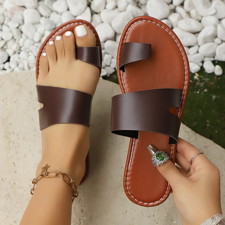 Minimalist Double Strap Slide Sandals